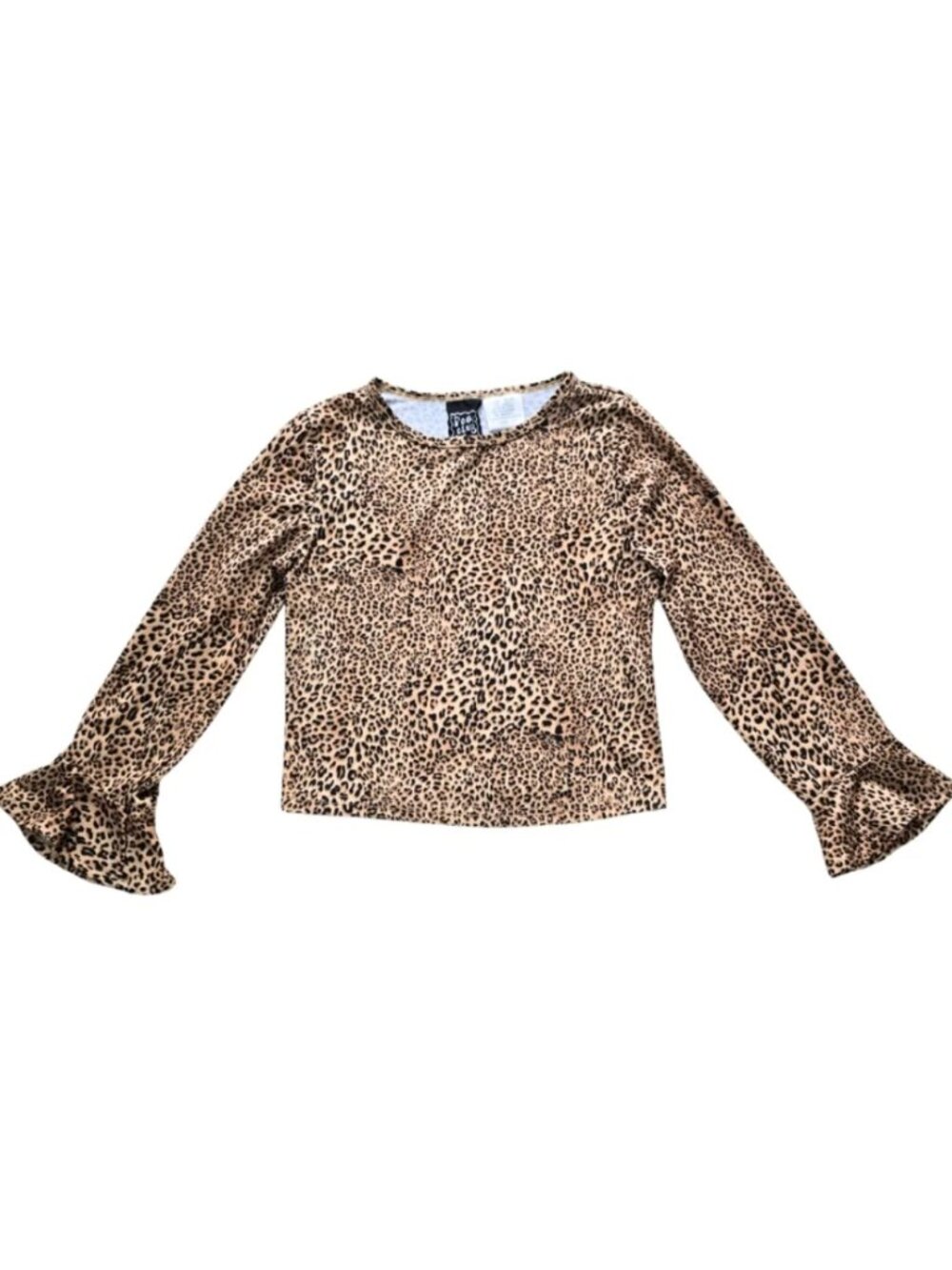 POGO CLUB OF NY Leopard Cheetah Bell Sleeve Girls Top 6X